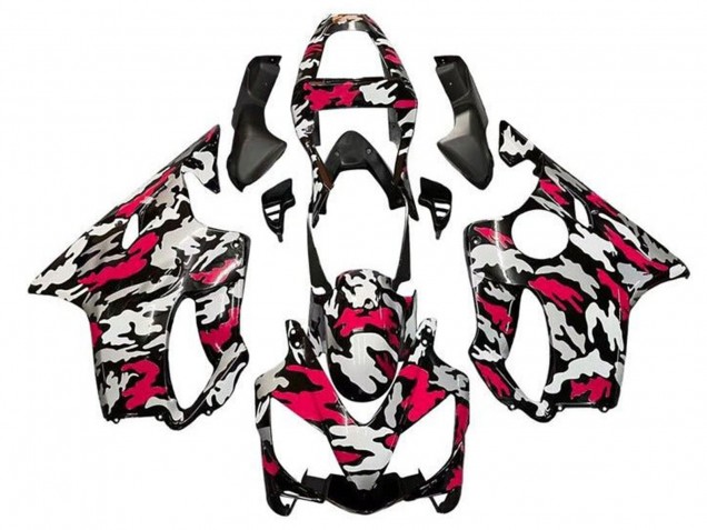 Carenados Moto Honda CBR600 F4i 2001-2003 - Negro Rojo Gris Camouflage