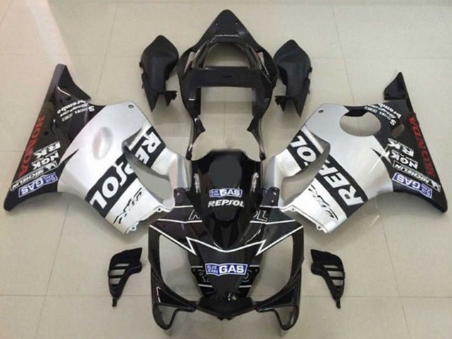 Carenados Moto Honda CBR600 F4i 2001-2003 - Plata Negro Brillante Repsol