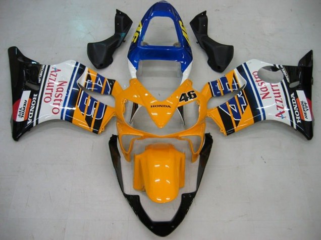Carenados Moto Honda CBR600 F4i 2001-2003 - Amarillo Blanco Azul Negro Brillante Nastro Azzurro