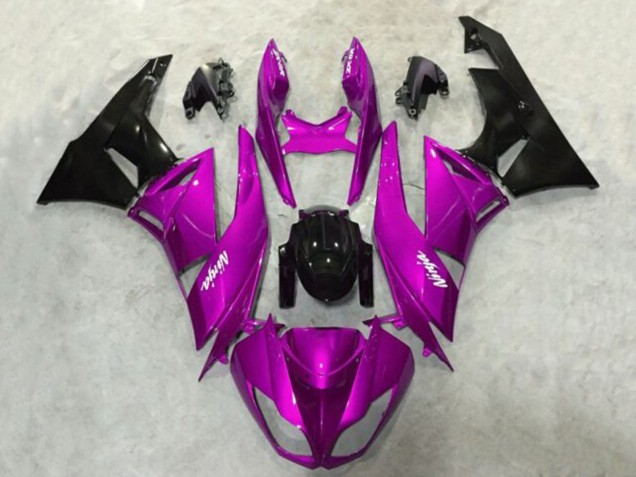 Carenados Moto Kawasaki ZX6R 2009-2012 - Púrpura Negro Brillante