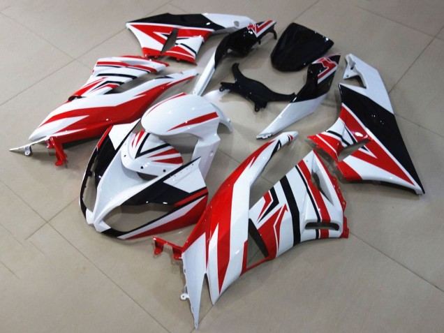 Carenados Moto Kawasaki ZX6R 2009-2012 - Blanco Rojo Negro