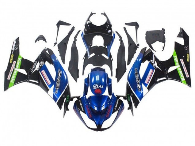 Carenados Moto Kawasaki ZX6R 2009-2012 - Azul Negro Brillante Rojo Verde