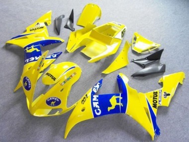 Carenados Moto Yamaha YZF R6 2003-2004 - Amarillo Azul Camello Motul
