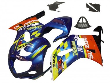 Carenados Moto Suzuki GSXR1000 2000-2002 - Azul Amarillo Rojo Telefumica Motul