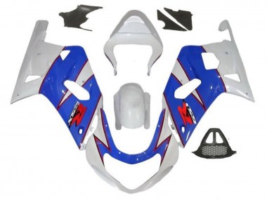 Carenados Moto Suzuki GSXR1000 2000-2002 - Blanco Azul Rojo Pinstripe