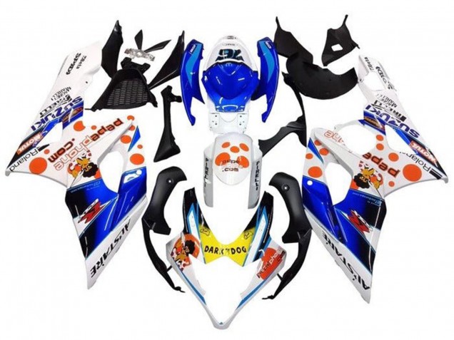Carenados Moto Suzuki GSXR 1000 2005-2006 - Blanco Azul Naranja Amarillo Dark Dog