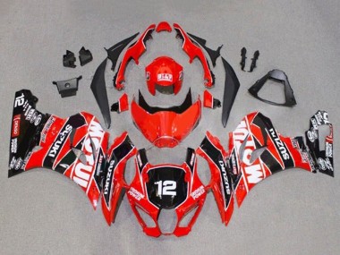 Carenados Moto Suzuki GSXR1000 2017-2024 - Rojo Blanco Negro Motul 12