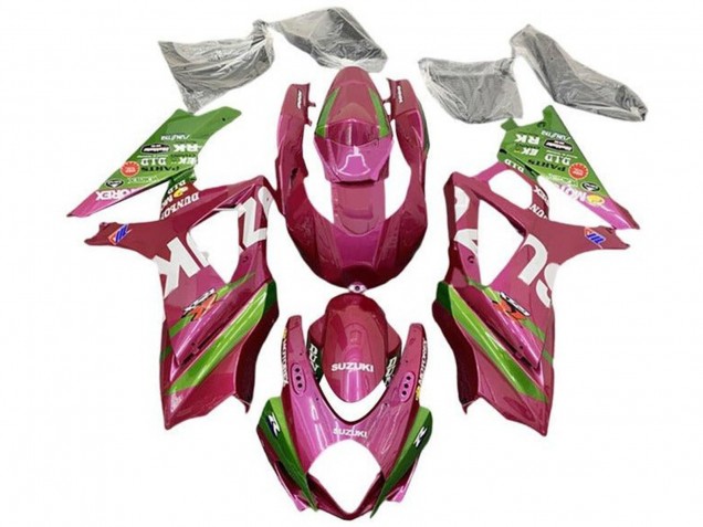 Carenados Moto Suzuki GSXR 1000 2007-2008 - Rosa Verde Blanco