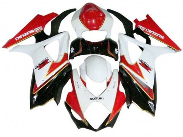 Carenados Moto Suzuki GSXR 1000 2007-2008 - Blanco Rojo Oro Negro