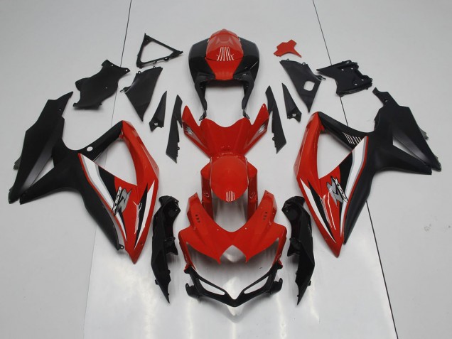 Carenados Moto Suzuki GSXR 600 / GSXR 750 2008-2010 - Rojo Negro Blanco Plata