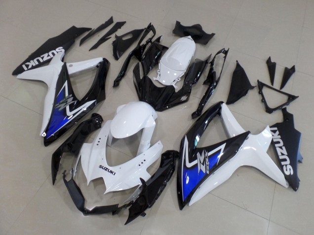 Carenados Moto Suzuki GSXR 600 / GSXR 750 2008-2010 - Blanco Azul Negro Brillante