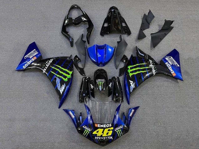 Carenados Moto Yamaha YZF 1000 R1 2009-2011 - Azul Negro Brillante Verde Monstruo Energy