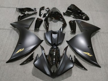 Carenados Moto Yamaha YZF 1000 R1 2009-2011 - Negro Brillante Negro Mate Oro