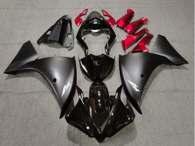 Carenados Moto Yamaha YZF 1000 R1 2009-2011 - Negro Brillante Negro Mate Rojo