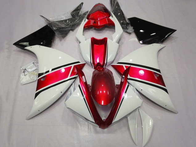 Carenado Moto Yamaha YZF 1000 R1 2009-2011 - Blanco Rojo Negro