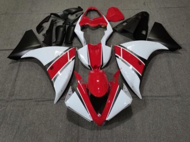 Carenados Moto Yamaha YZF 1000 R1 2012-2014 - Rojo Blanco Negro Mate