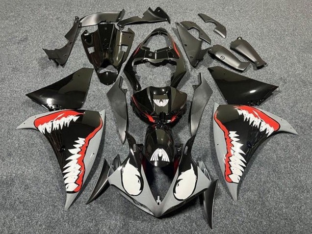 Carenados Moto Yamaha YZF 1000 R1 2012-2014 - Negro Brillante Blanco Rojo Tiburón