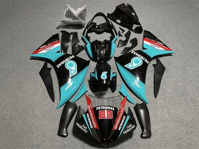 Carenados Moto Yamaha YZF 1000 R1 2012-2014 - Negro Brillante Azul Petronas
