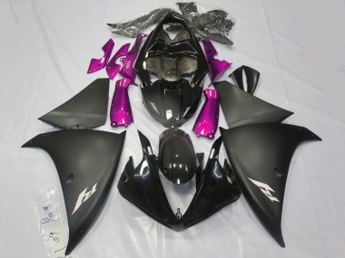 Carenados Moto Yamaha YZF 1000 R1 2012-2014 - Negro Brillante Negro Mate Rosa