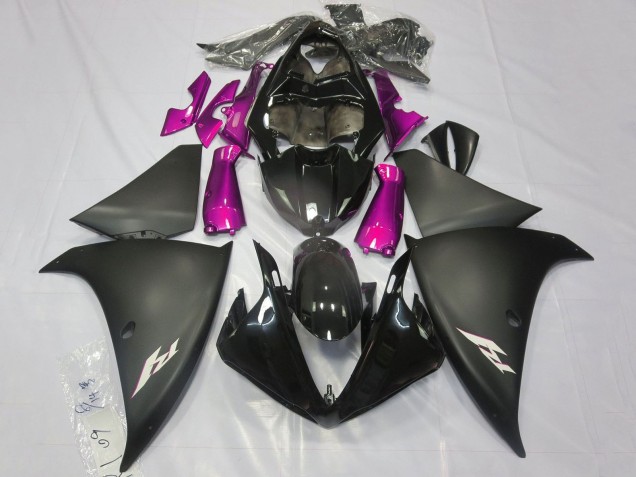 Carenados Moto Yamaha YZF 1000 R1 2012-2014 - Negro Brillante Negro Mate Rosa