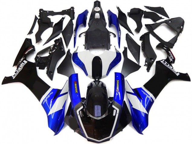 Kits Carenado Moto Yamaha YZF 1000 R1 2015-2019 - Azul Blanco Negro Brillante