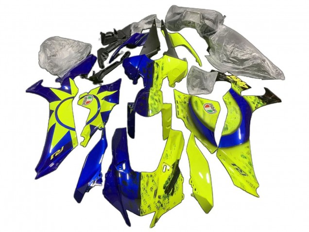 Carenados Moto Yamaha YZF 1000 R1 2020-2025 - Azul Amarillo Sol Luna