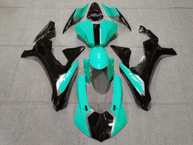Carenados Moto Yamaha YZF 1000 R1 2020-2025 - Azul Verdoso Negro Brillante