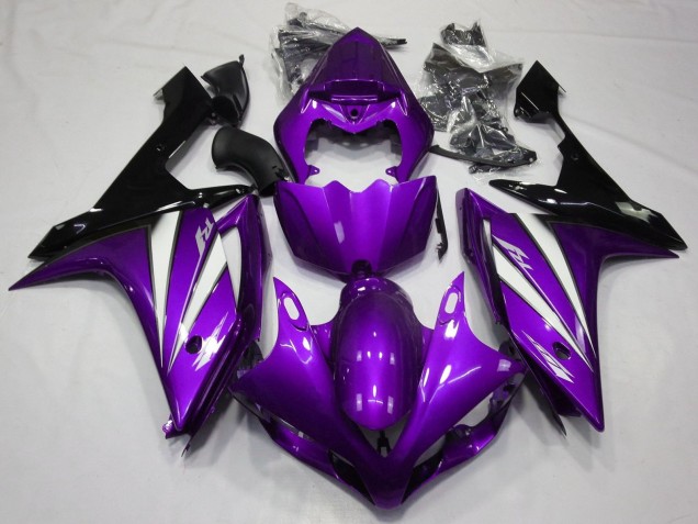 Carenados Moto Yamaha YZF 1000 R1 2007-2008 - Púrpura Blanco Negro