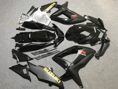 Carenados Moto Suzuki GSXR 600 / GSXR 750 2006-2007 - Negro Mate Negro Brillante Amarillo