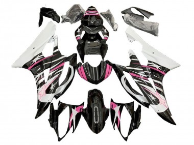 Carenados Moto Yamaha YZF R6 2006-2007 - Blanco Rosa Negro Estrella Llama