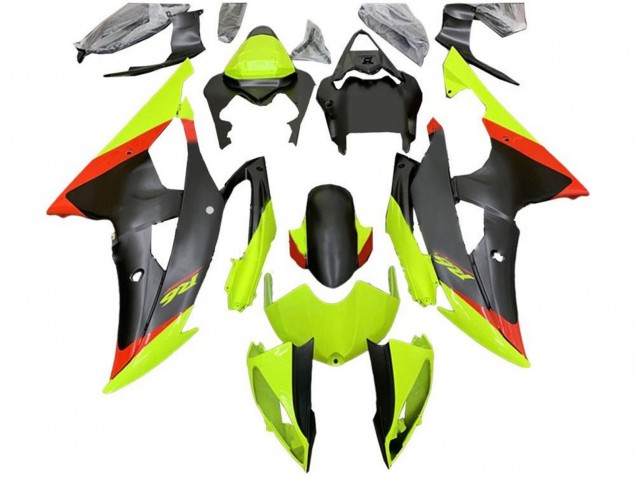 Carenados Moto Yamaha YZF R6 2008-2016 - Verde Rojo Negro Mate