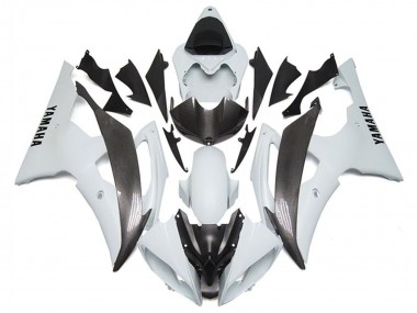 Carenados Moto Yamaha YZF R6 2008-2016 - Blanco Falso FibraCarbono Estilo