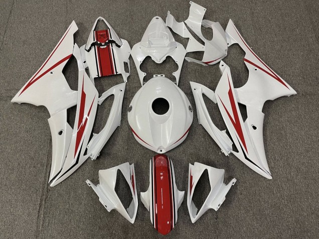 Carenado Moto Yamaha YZF R6 2008-2016 - Blanco Perla Rojo