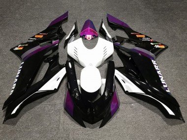 Carenados Moto Yamaha YZF R6 2017-2023 - Blanco Púrpura Negro Brillante