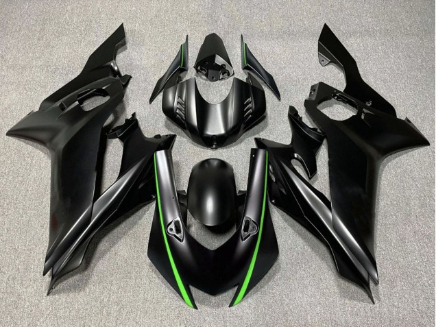 Carenados Moto Yamaha YZF R6 2017-2023 - Negro Mate Verde