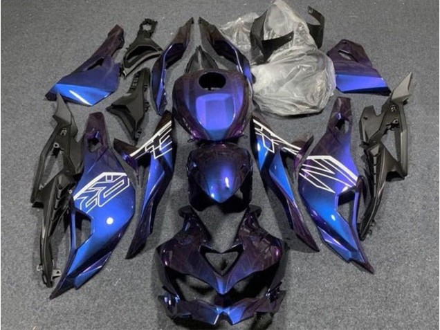 Carenados Moto Kawasaki ZX4R ZX-4RR 2019-2026 - Púrpura Azul Gradiente