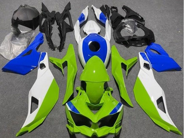 Carenados Moto Kawasaki ZX4R ZX-4RR 2019-2026 - Blanco Azul Verde