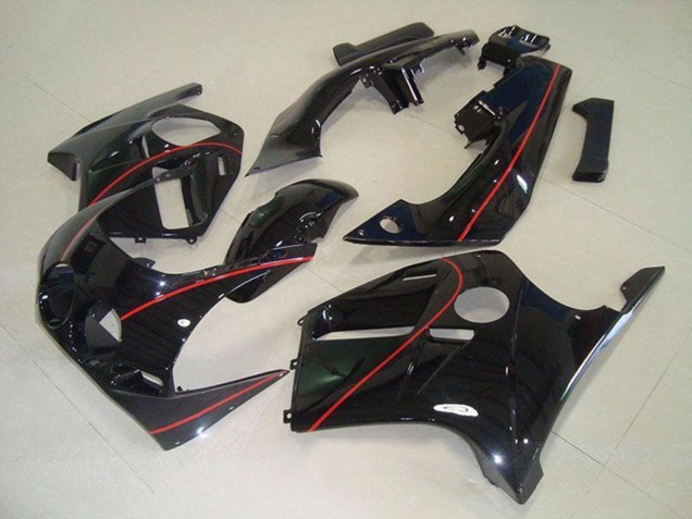 Carenados Moto Honda CBR250RR MC19 1988-1989 - Negro Brillante Rojo Línea