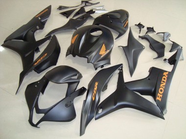 Carenados Moto Honda CBR600RR 2007-2008 - Negro Mate Oro Calcomanías