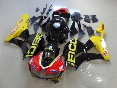 Carenados Moto Honda CBR600RR 2013-2023 - Amarillo Rojo Negro Brillante Geico