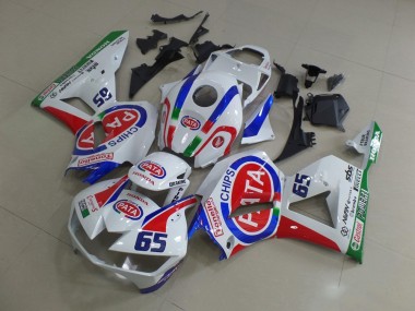 Carenados Moto Honda CBR600RR 2013-2023 - Blanco Rojo Azul Pata 65