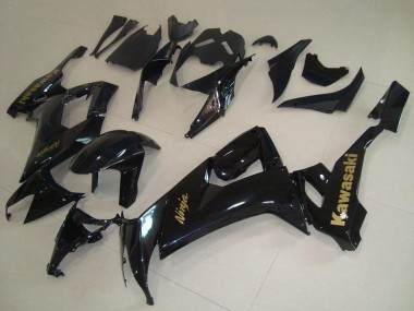 Carenados Moto Kawasaki ZX10R 2008-2010 - Negro Brillante Oro Calcomanía