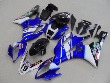 Carenados Moto Yamaha YZF R6 2006-2007 - Blanco Azul Negro Brillante Fimer Yamalube