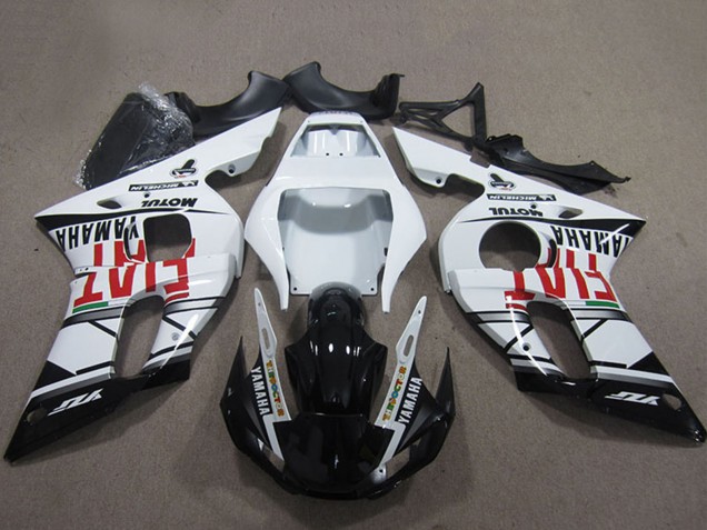 Carenados Moto Yamaha YZF R6 1998-2002 - Blanco Negro Brillante Fiat Motul Michelin
