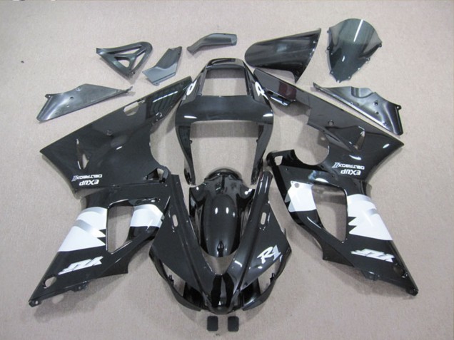 Carenados Moto Yamaha YZF R1 1998-1999 - Negro Brillante Blanco