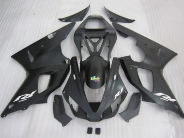 Carenados Moto Yamaha YZF R1 2000-2001 - Negro Mate Blanco Calcomanía