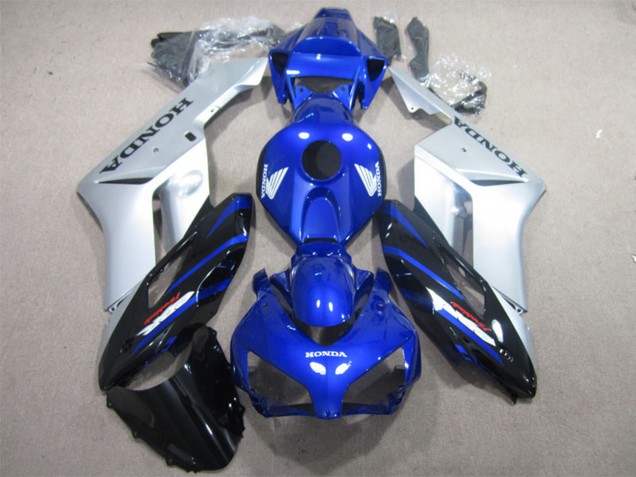 Carenado Moto Honda CBR1000RR 2004-2005 - Plata Azul Negro Brillante
