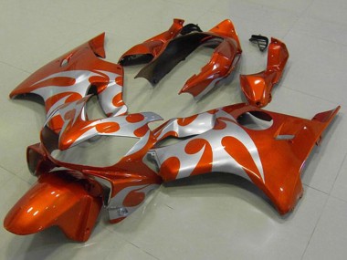 Carenados Moto Honda CBR600 F4i 2004-2007 - Plata Naranja Llama