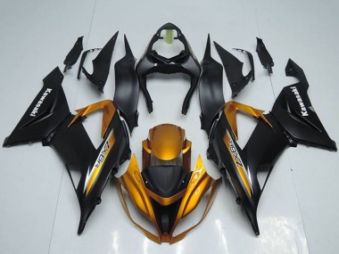 Carenados Moto Kawasaki ZX6R 2013-2018 - Negro Mate Naranja
