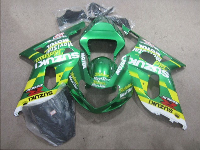 Carenados Moto Suzuki GSXR 600 2001-2003 - Verde Amarillo Telefonica MoviStar